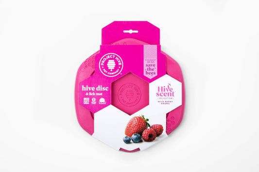 Project Hive Wild Berry Scent Hive Disc & Lick Mat Pink