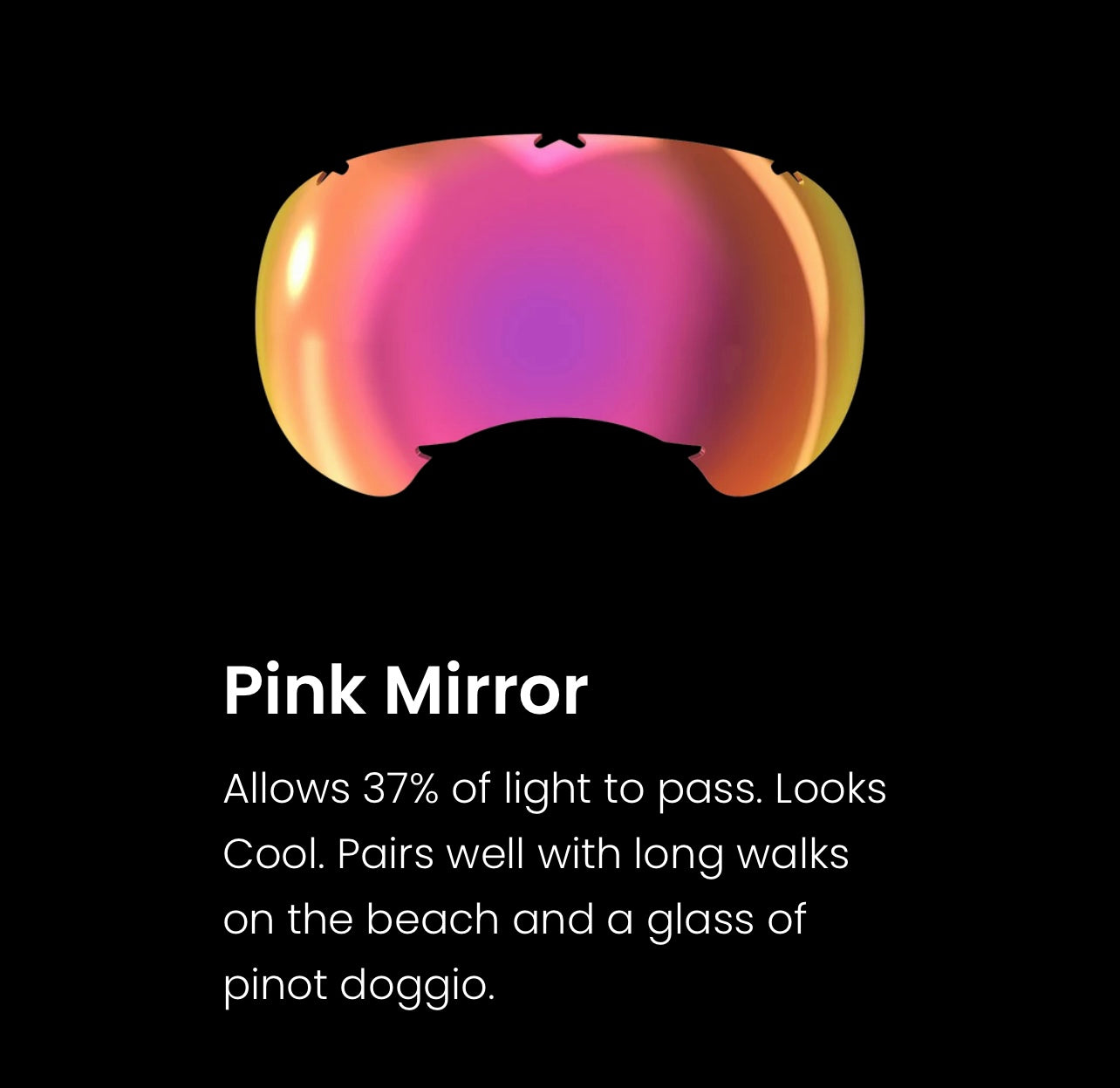 V2 Pink Mirror Lenses 1pk