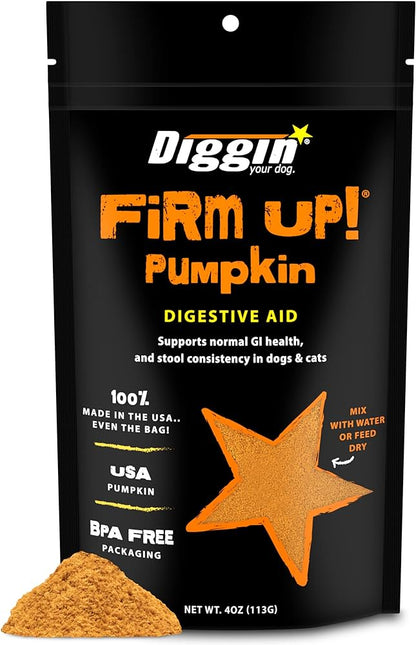 Firm Up! Dehydrated Pumpkin Digestive Supplement for Dogs