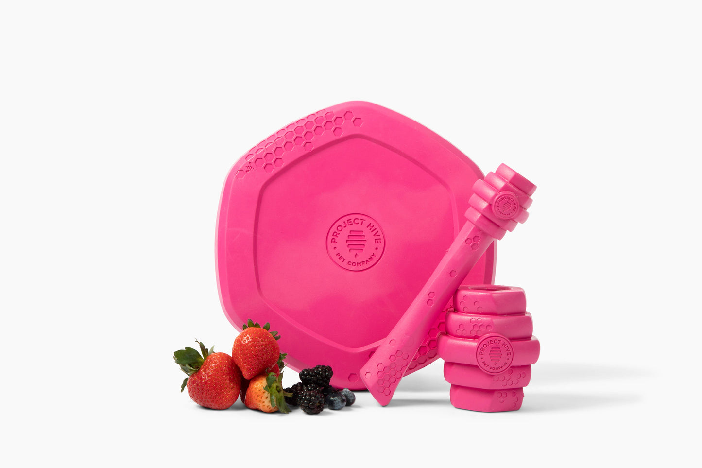 Project Hive Wild Berry Scent Hive Disc & Lick Mat Pink