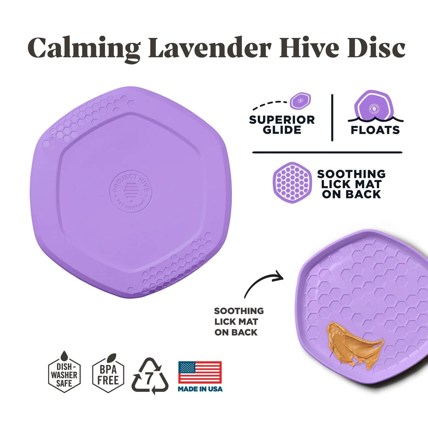 Project Hive Calming Lavender Scent Hive Disc & Lick Mat Prp